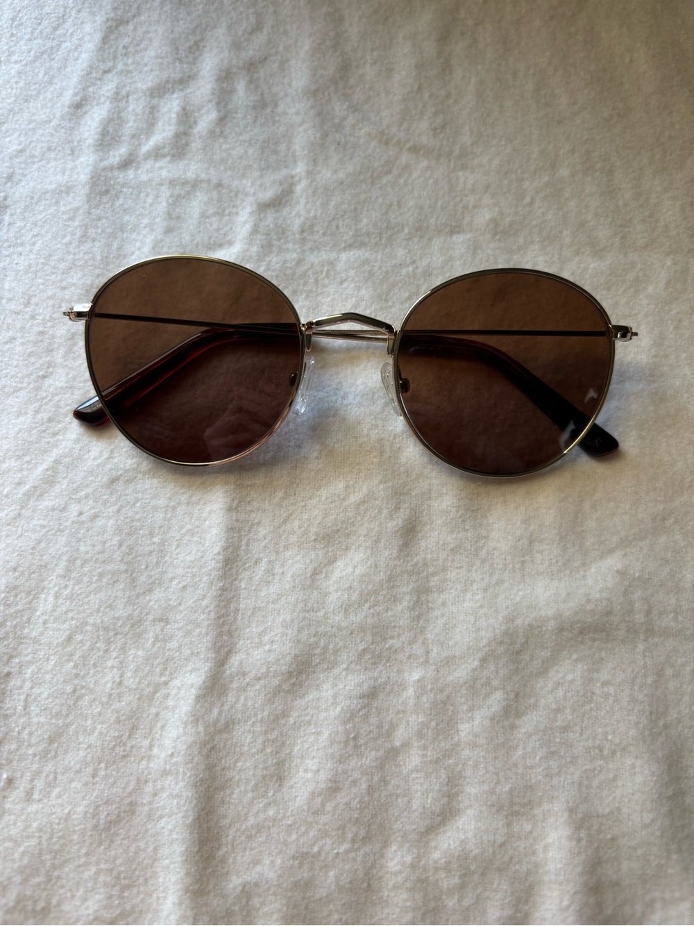 Madewell Round Sunglasses with Brown Lenses